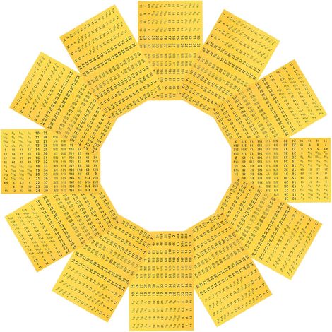 Autocollantes pour Cl s Douille 20 Feuilles Jaunes tiquettes (1/5)
