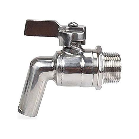 Keg Faucet Tap, Stainless Steel Beer Faucet 200PSI For HomeBrew Barrel Fermenter Wine Beer Drink Juice Dispenser Spigot Bottle Bar 1/2" (1/5)