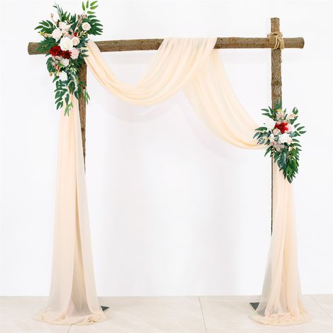 Tissu d'ameublement noir pour arche de mariage, rideau de fond facile à nettoyer pour la décoration de mariages et d'événements. (1/5)