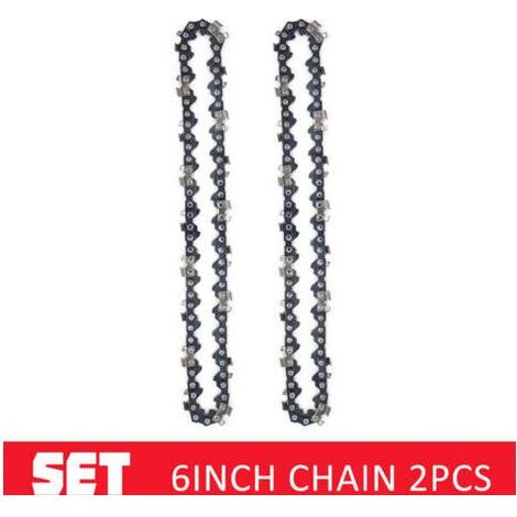 Chaine de Tronconneuse 6 Pouces 2pcs Chaine Carbure pour Tronconneuse 45 cm (6 pouces)