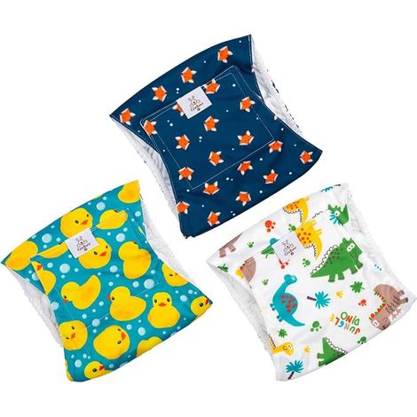 Couches Lavables pour Chien Mâle - Bandes Ventrales Réutilisables, Enveloppements pour l'Incontinence Canine DM02L-FR (1/4)