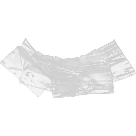 Lot de 100 pochettes transparentes en PVC avec fermeture éclair et boucle, idéales pour ranger bijoux, pendentifs et objets en jade (11,5 x 8 cm). (1/5)