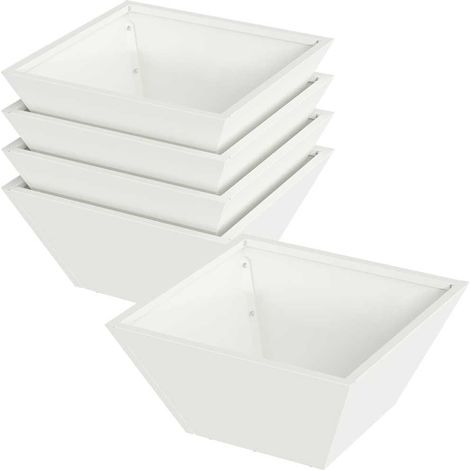 Maison Exclusive - Cache-pot de jardin 5 pcs Blanc 35 x 35 x 15 cm