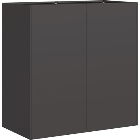 Maison Exclusive - Pflanzkübel Schwarz 80x40x80 cm Kaltgewalzter