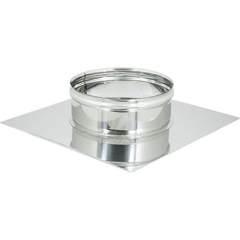 Base forata inox da 350x350mm a innesto f 150 - 300mm6 decimi, diametro 300mm (1/2)