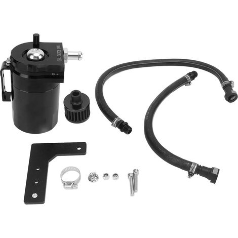 Kit de bidon d'huile de 400 ml avec filtre de reniflard en alliage d'aluminium de remplacement pour Chevy Silverado 1500 5,3 L 6,2 L 20192022 Noir.