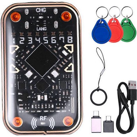 Chameleon V2.0 RFID-Smartcard-Emulator, 125K 13,56M Chip-Lesegerät, IC-ID-Decoder/Duplikator + 3XUID-Schlüsselanhänger (1/5)