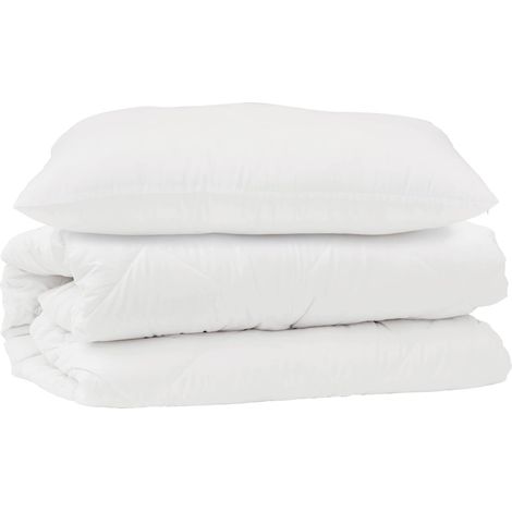 Ensemble de Duvet avec oreiller 2 pcs Blanc Microfibre (1/5)