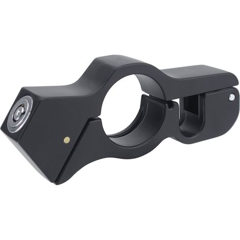 Verrou de poignée de moto, casque antivol robuste et verrou de frein pour sécuriser le vélo, le scooter, le cyclomoteur, le VTT (noir). (1/4)