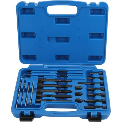 Glow Plug Removal Kit, Steel Extraction Tools for Broken Radiator - Suitable for Glow Plug Lines - 7 Guide Bolts, 2 Drills (1/5)