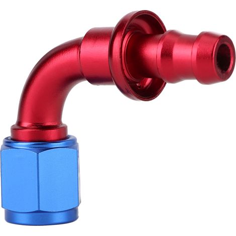 Bnineteenteam An6 Fin du Tuyau de Pipeline de Carburant à 90 Ans pour les Amateurs de Voitures Bleues + Rouges (90°) (1/5)