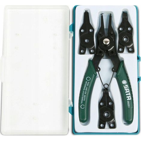 Juego de alicates combinados sata verde 175 mm ergonómico (1/2)