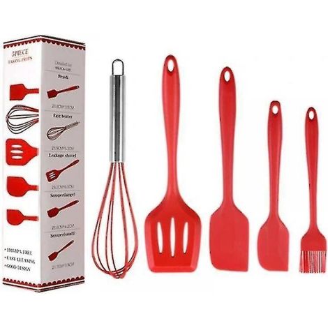 BEBUSINGOTO 5 pièces/ensemble d'ustensiles de cuisine en Silicone, outils de cuisine (1/5)