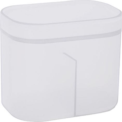 Boîte à cotons-tiges 2 compartiments avec couvercle, porte-cotons en plastique anti-poussière, organisateur multifonction pour salle de bain (1/5)