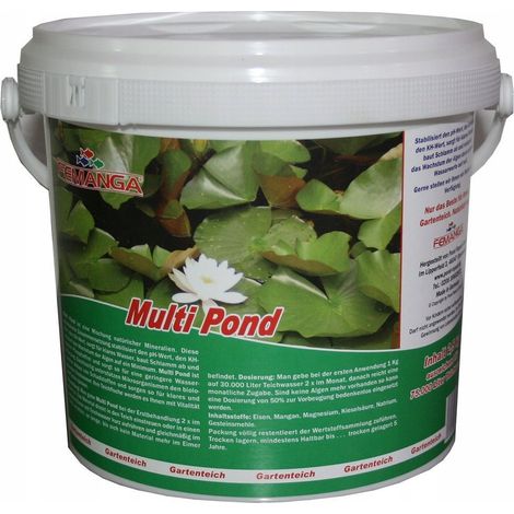 Estanque femanga multi pond polvo 2,5 kg estabiliza pH reduce lodos