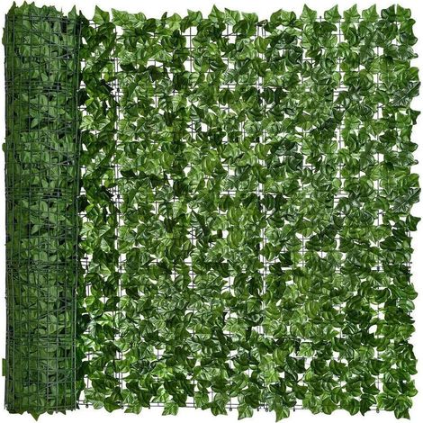 Künstlicher Efeu-Zaun 50 x 300 cm – Langlebiger Sichtschutz für Garten, Sichtschutz im Außenbereich, grüne Dekoration (1/5)