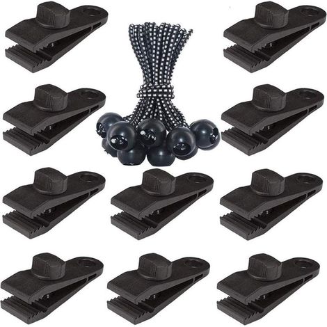 Clip per teloni resistenti con sistema di bloccaggio, confezione da 20 clip per teloni resistenti, clip di fissaggio per tenda Shark, clip per corda elastica per copertura tenda da piscina, morsetto p (1/5)