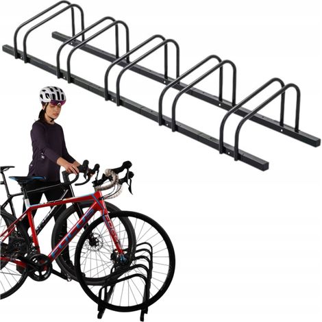 SUPPORTO PER 5 BICICLETTE, IN ACCIAIO, A DOPPIA FACCIA, SOLIDO E STABILE