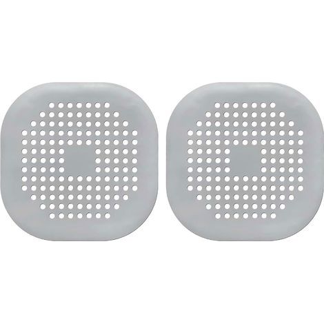 Shower hair catcher, sink strainer with suction cup for kitchen and bathroom, 2 pieces (grey) (1/5)
