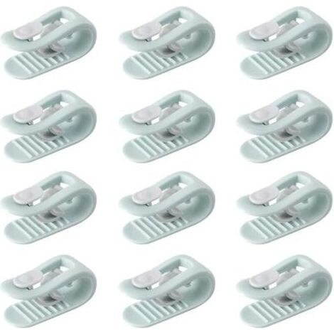 12 vert Enfile Couette, Clip Housse De Couette, Pince Housse de Couette, Attache Couette, Attache Drap Housse, Anti-dérapant sans Aiguille Clip de Fixation Literie Accessoires (1/2)