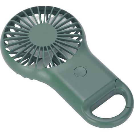 Ventilateur portable USB rechargeable 3 vitesses, mini ventilateur de poche avec clip, couleur camouflage vert