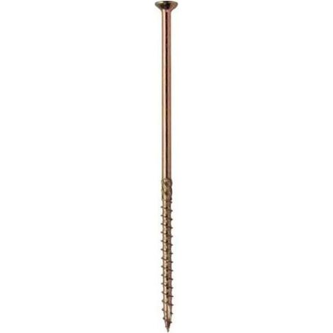 Vis charpente tête fraisée 6x150 mm zingué bichromaté – Acier trempé pour poutres lamellaires – Boîte de 100 unités (1/5)
