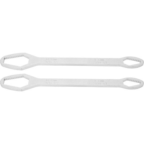 Clé double étoile universelle auto-serrante réglable 2 pièces 8-22mm 260mm Long Argent électrozingage (1/5)