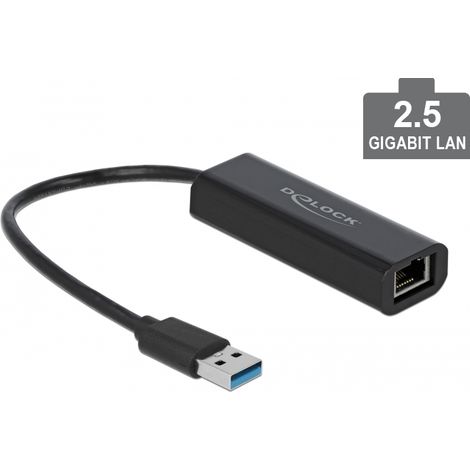Delock Adaptador USB Type-A macho a 2,5 Gigabit LAN