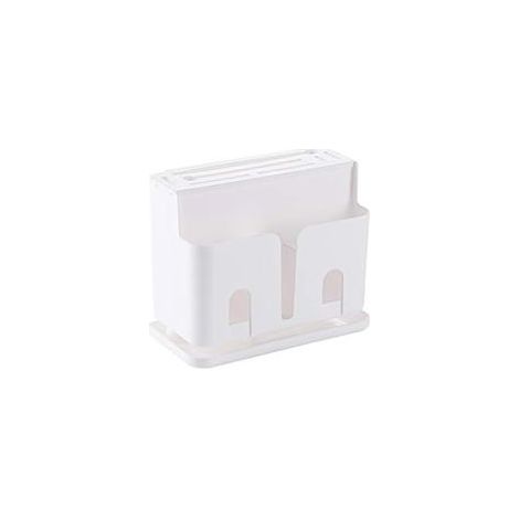 Porte-couteau en plastique multifonction avec égouttoir d'évier, organiseur pour couteaux, fourchettes, baguettes, cuillères – Bloc couteaux (Modèle B)– (1/5)