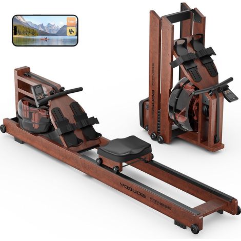 YOSUDA Testsieger Rudergerät für Zuhause, Ultraleise Magnetische Rudermaschine (Cardio-Training), 16 Widerstandsstufen, APP & LCD, Platzsparend Verstaubar, Einfache Montage, Bis 160kg Belastbar