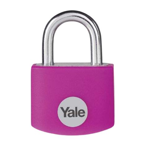 YALE Lucchetto in alluminio YE3B/50/126/1/P rosa 50 mm