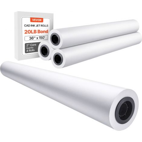 Rouleau de papier à dessin blanc - grand format - 915 mm x 45 (1/5)