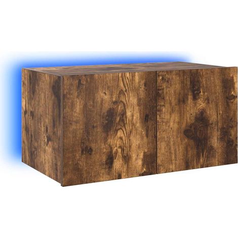Maison Exclusive - TV-Wandschrank mit LED-Leuchten Räuchereiche 6 (1/5)