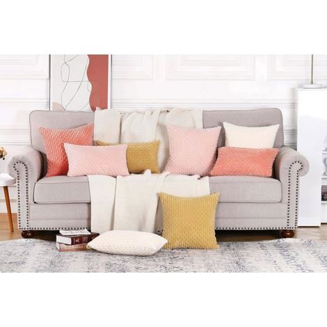 2pcs housses de coussin bohèmes rayées en velours côtelé, housses de coussin décoratives douces - 40 x 40 cm (1/4)