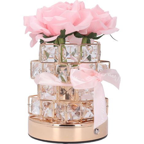 Lampe Rose Fleur Sans Fil Rechargeable Commande Tactile 3 Températures Couleur Réglage Continu Luminosité Déco Chambre (1/5)