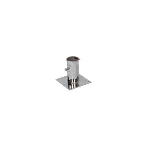 Plaque de base acier - ERARD - FIXATION ZINC ERARD 800842 ERRA - Pour mâts Ø50 - 12.5cm - Bleu (1/2)
