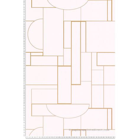Papier peint Géométrique Blanc Séjours & Chambres Lutèce
