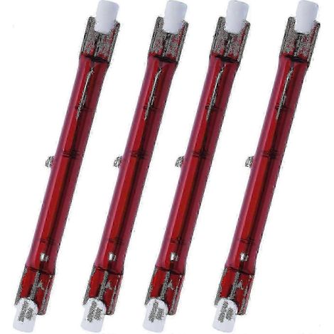 Ampoules chauffantes halogènes infrarouges 500 W pour Ruby R7, compatibles avec Heatmaster - Lot de 4