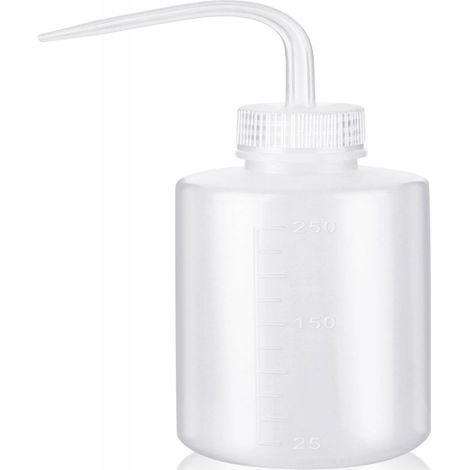 Flacon souple en plastique anti-fuite, 250 ml  8,5 oz, flacon blanc pour produits chimiques, PEBD, sécurité, usage médical, avec goulot étroit et étiquettes graduées pour l'arrosage des plantes succul