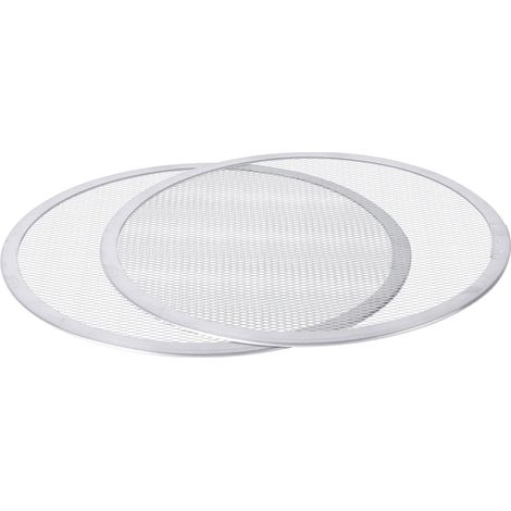 Lot de 2 plateaux à pizza ronds en aluminium antiadhésif, 12 pouces, pour four et pâtisserie (1/5)
