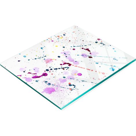 Tabla de cocina de vidrio templado con gr谩ficos de puntos abstractos 60x52 cm (1/5)