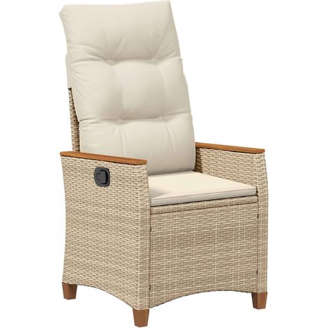 Maison Exclusive - Verstellbarer Gartenstuhl Beige und Creme 64 x