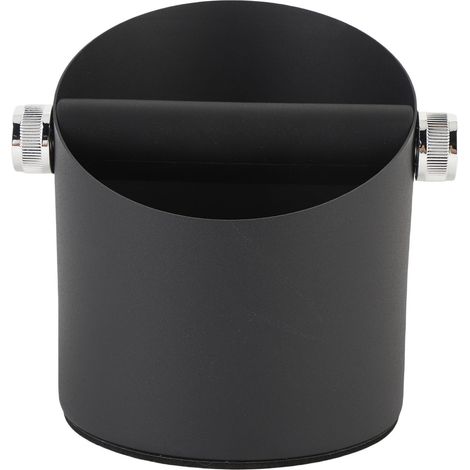 Poubelle à marc de café en acier carbone, design compact et résistant à la chaleur, noir, 135x150mm (1/5)