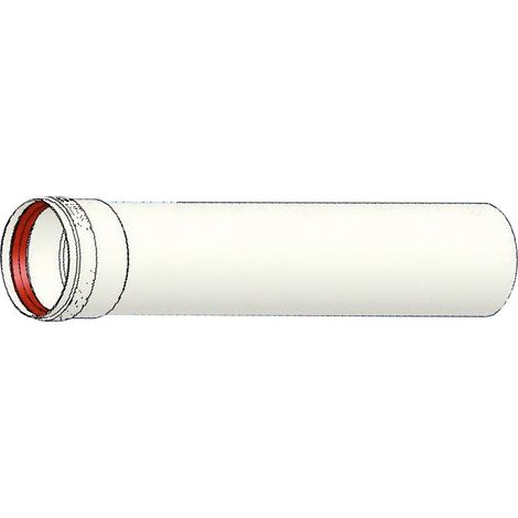 Prolunga MF - ø 100 mm - L. 500 mm con guarnizione a doppio labbro - per scarico fumi, in alluminio 00000051025