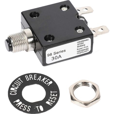 Disjoncteur thermique 30 A 125/250 V CA 50 V CC pour générateur (1/5)