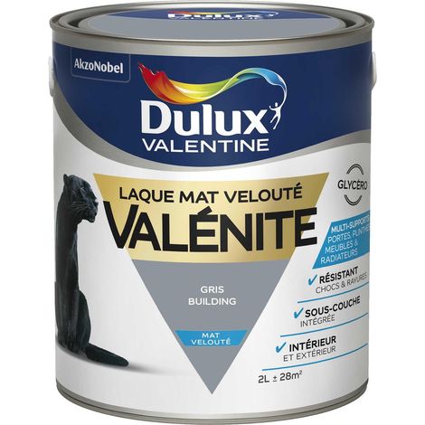 Peinture Laque Valénite Mat Gris Building 2 L - Dulux Valentine