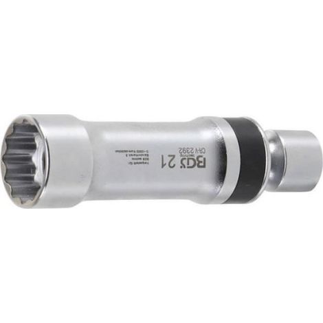 Douille articulée à bougie - - 21 mm - Douze pans - Chromé mat - Ressort de retenue