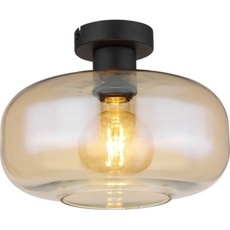 Plafón - ámbar - Giuseppe - vidrio - Ø 28cm - E27 - 15566DA - (1/4)
