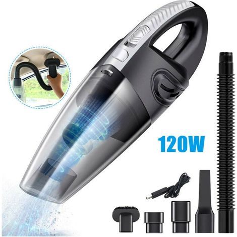 Aspirateur à cendres, aspirateur à main, aspirateur balai sans fil USB 120 W 2200 mAh avec filtre HEPA lavable pour les déchets humides et secs et 5 buses rechargeables pour la maison, le bureau et la (1/3)