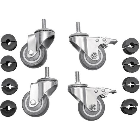 Roulettes pour tables inox (lot de 4) - VOGUE (1/3)